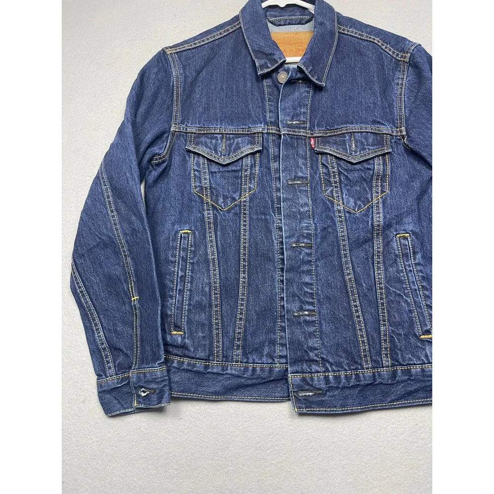 Levi's Trucker Jacket Denim Dark Blue Small Mens